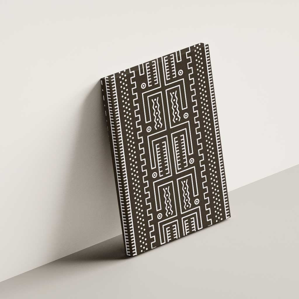 Mali Mud Cloth Canvas Wall Art Bogolanfini Pattern - Wonder Print Shop