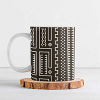 Mali Mud Cloth Ceramic Mug Bogolanfini Pattern - Wonder Print Shop