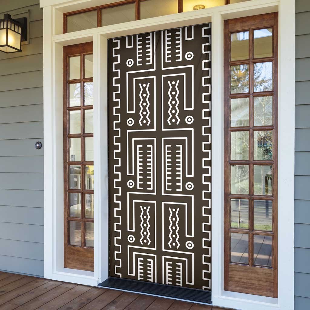 Mali Mud Cloth Door Cover Bogolanfini Pattern - Wonder Print Shop