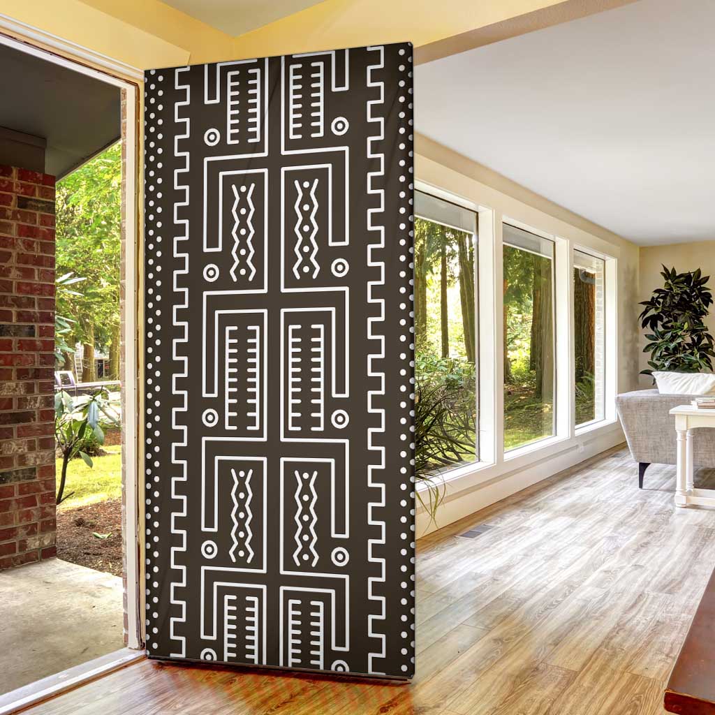 Mali Mud Cloth Door Cover Bogolanfini Pattern - Wonder Print Shop