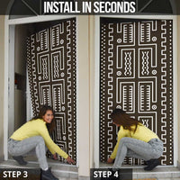 Mali Mud Cloth Door Cover Bogolanfini Pattern - Wonder Print Shop