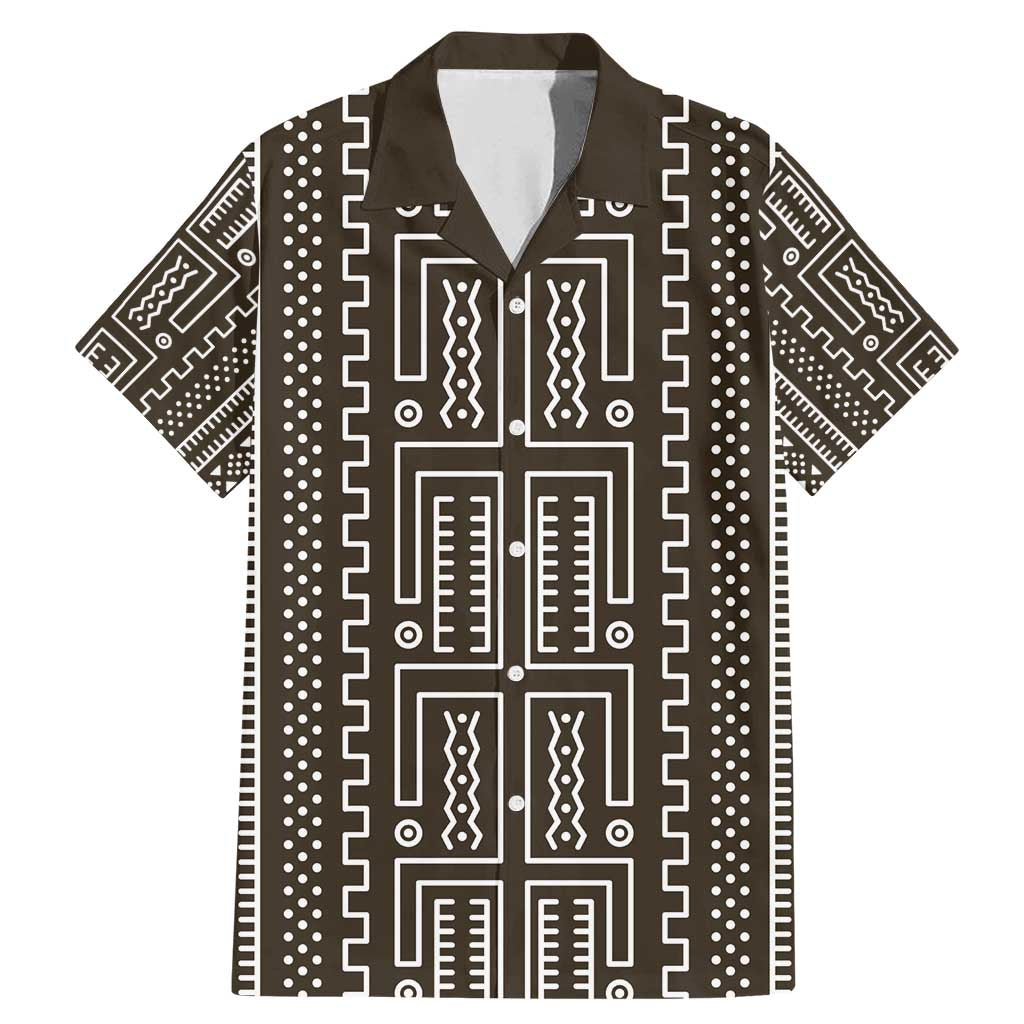 Mali Mud Cloth Family Matching Mermaid Dress and Hawaiian Shirt Bogolanfini Pattern - Wonder Print Shop