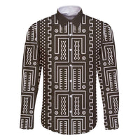 Mali Mud Cloth Family Matching Off Shoulder Short Dress and Hawaiian Shirt Bogolanfini Pattern - Wonder Print Shop