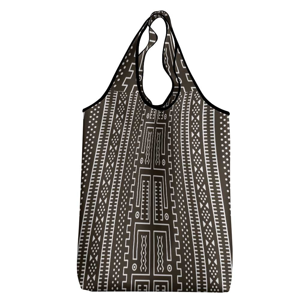 Mali Mud Cloth Grocery Bag Bogolanfini Pattern - Wonder Print Shop