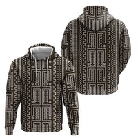 Mali Mud Cloth Hoodie Bogolanfini Pattern - Wonder Print Shop