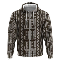 Mali Mud Cloth Hoodie Bogolanfini Pattern - Wonder Print Shop