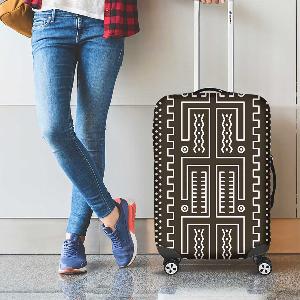 Mali Mud Cloth Luggage Cover Bogolanfini Pattern - Wonder Print Shop