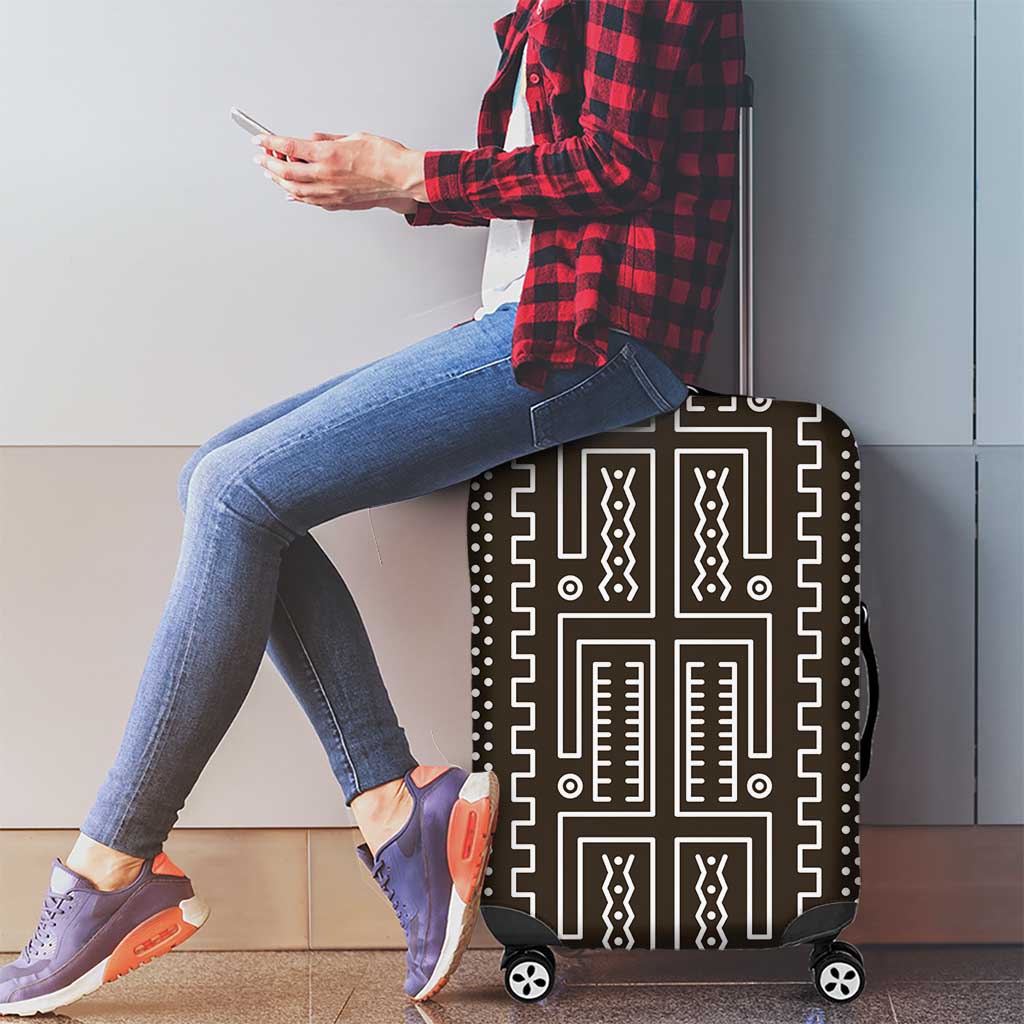 Mali Mud Cloth Luggage Cover Bogolanfini Pattern - Wonder Print Shop