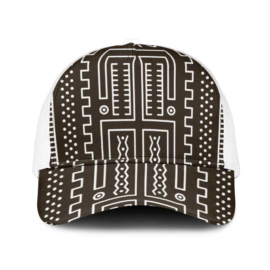 Mali Mud Cloth Mesh Trucker Cap Bogolanfini Pattern - Wonder Print Shop