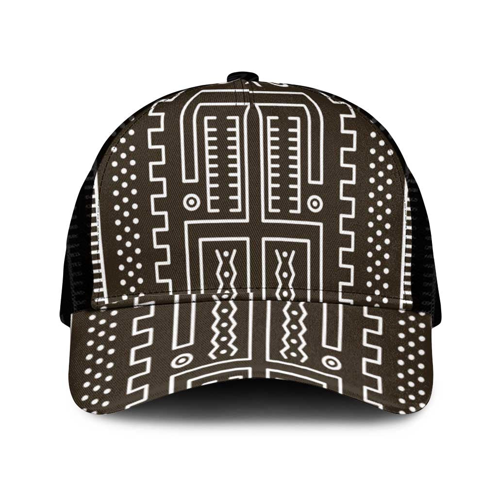 Mali Mud Cloth Mesh Trucker Cap Bogolanfini Pattern - Wonder Print Shop
