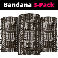 Mali Mud Cloth Neck Gaiter Bogolanfini Pattern - Wonder Print Shop
