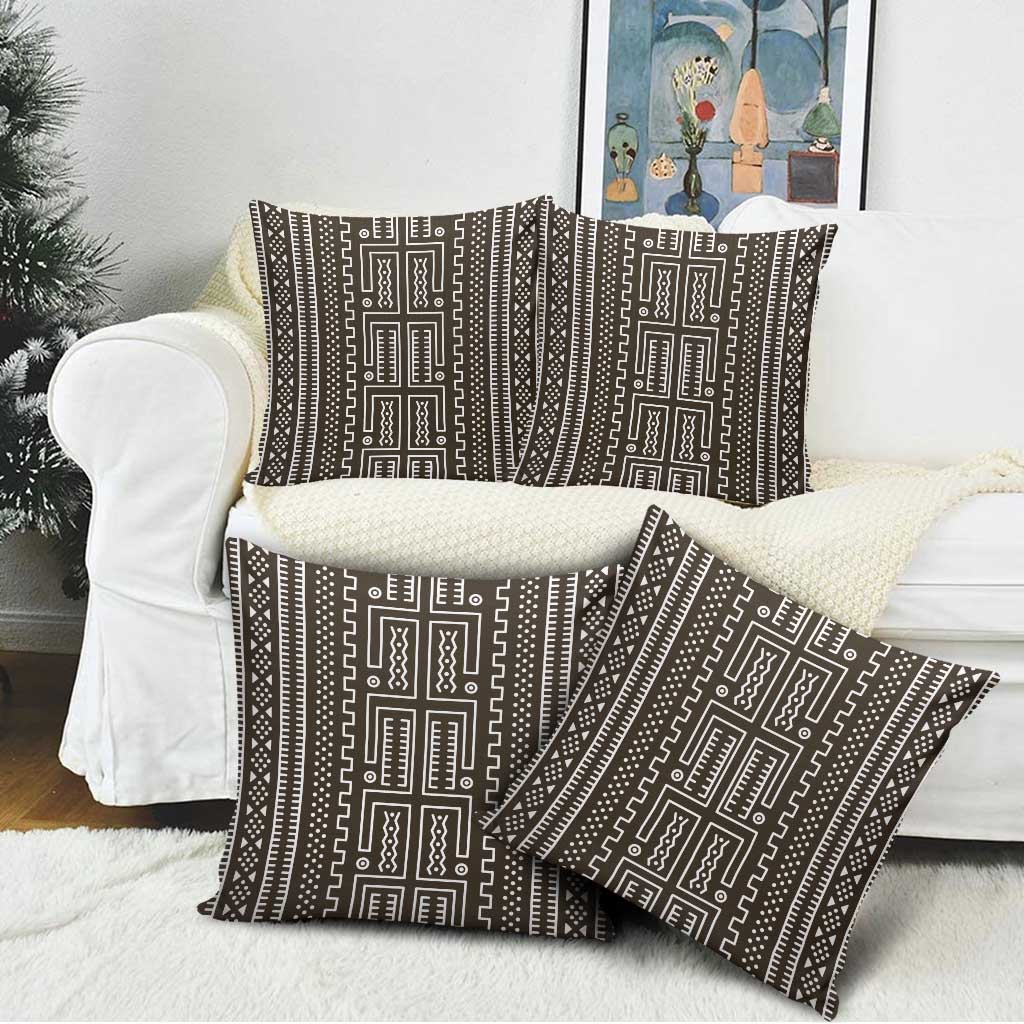 Mali Mud Cloth Pillow Cover Bogolanfini Pattern - Wonder Print Shop