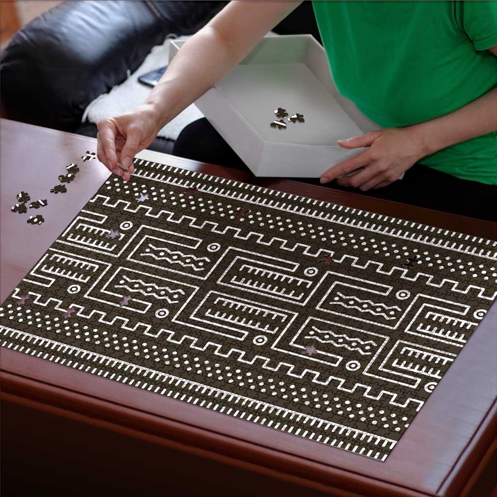 Mali Mud Cloth Puzzle Bogolanfini Pattern - Wonder Print Shop