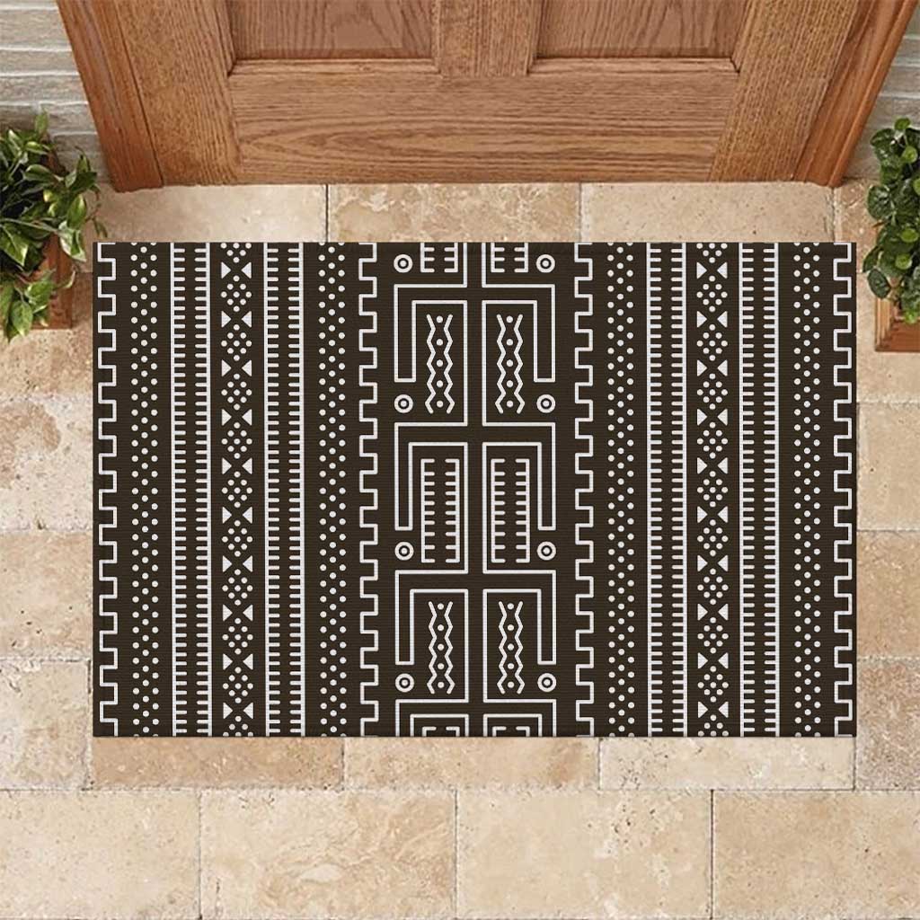 Mali Mud Cloth Rubber Doormat Bogolanfini Pattern - Wonder Print Shop