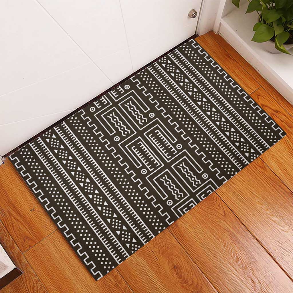 Mali Mud Cloth Rubber Doormat Bogolanfini Pattern - Wonder Print Shop