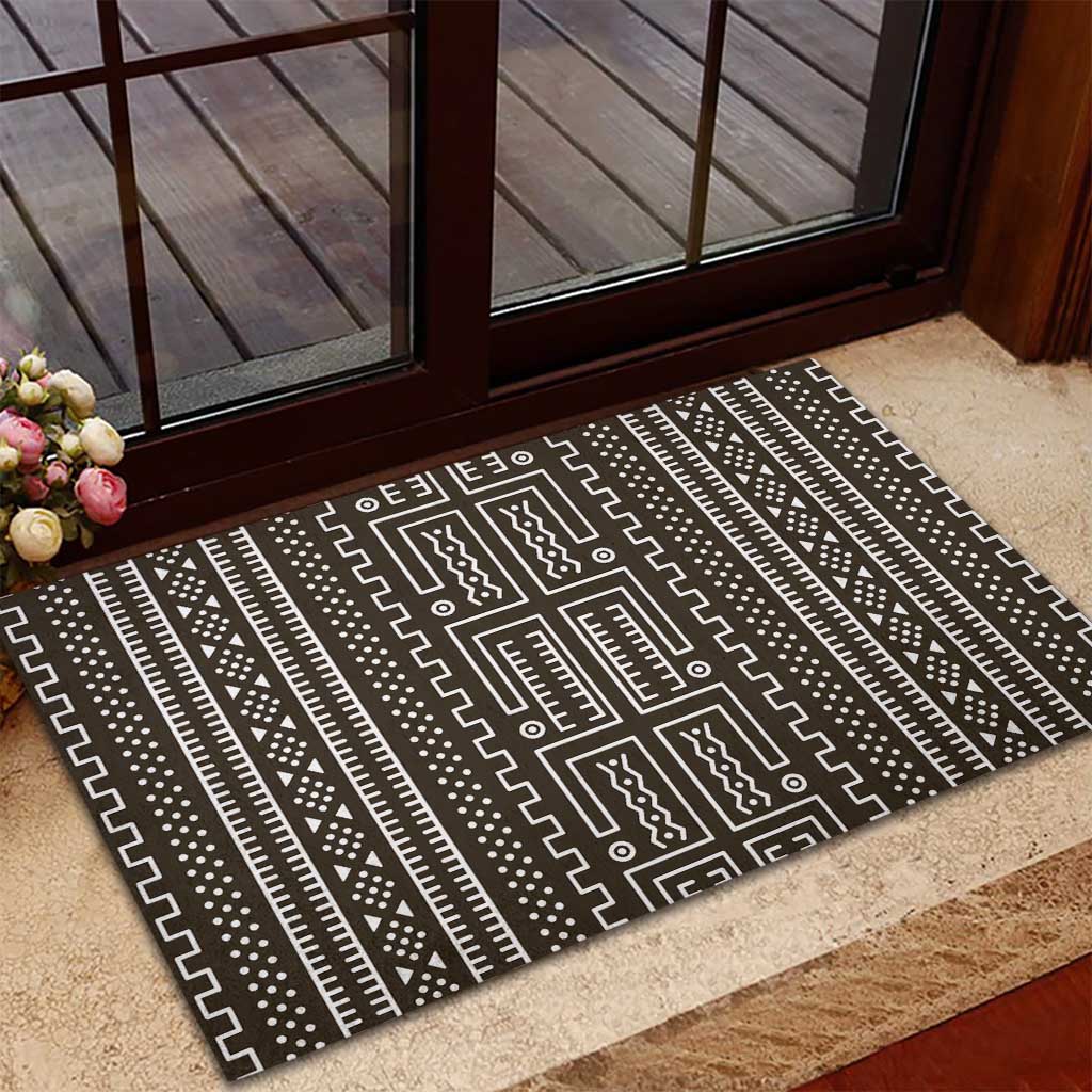 Mali Mud Cloth Rubber Doormat Bogolanfini Pattern - Wonder Print Shop