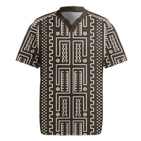 Mali Mud Cloth Rugby Jersey Bogolanfini Pattern - Wonder Print Shop