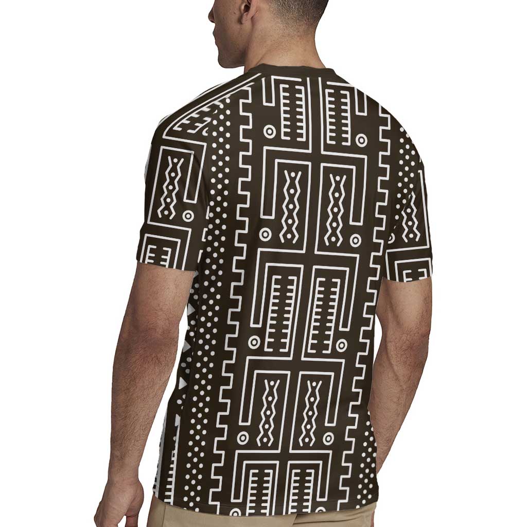 Mali Mud Cloth Rugby Jersey Bogolanfini Pattern - Wonder Print Shop
