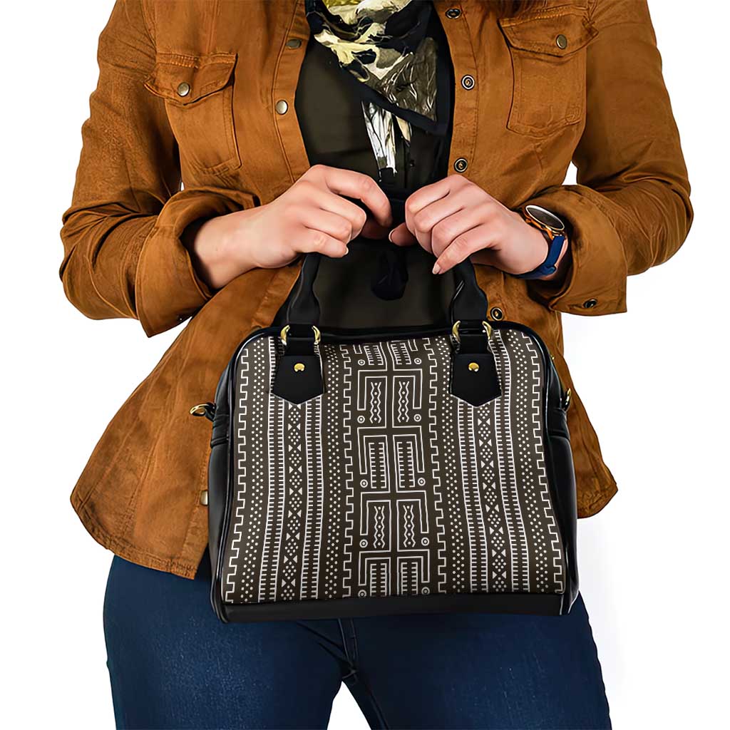 Mali Mud Cloth Shoulder Handbag Bogolanfini Pattern - Wonder Print Shop