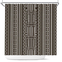 Mali Mud Cloth Shower Curtain Bogolanfini Pattern - Wonder Print Shop
