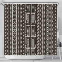 Mali Mud Cloth Shower Curtain Bogolanfini Pattern - Wonder Print Shop