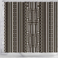 Mali Mud Cloth Shower Curtain Bogolanfini Pattern - Wonder Print Shop