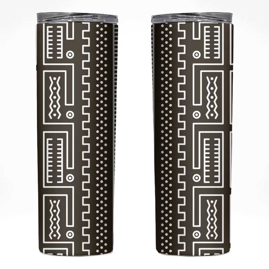 Mali Mud Cloth Skinny Tumbler Bogolanfini Pattern - Wonder Print Shop
