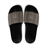Mali Mud Cloth Slide Sandals Bogolanfini Pattern - Wonder Print Shop