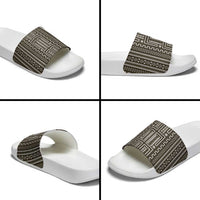 Mali Mud Cloth Slide Sandals Bogolanfini Pattern - Wonder Print Shop