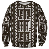 Mali Mud Cloth Sweatshirt Bogolanfini Pattern - Wonder Print Shop