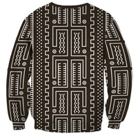 Mali Mud Cloth Sweatshirt Bogolanfini Pattern - Wonder Print Shop