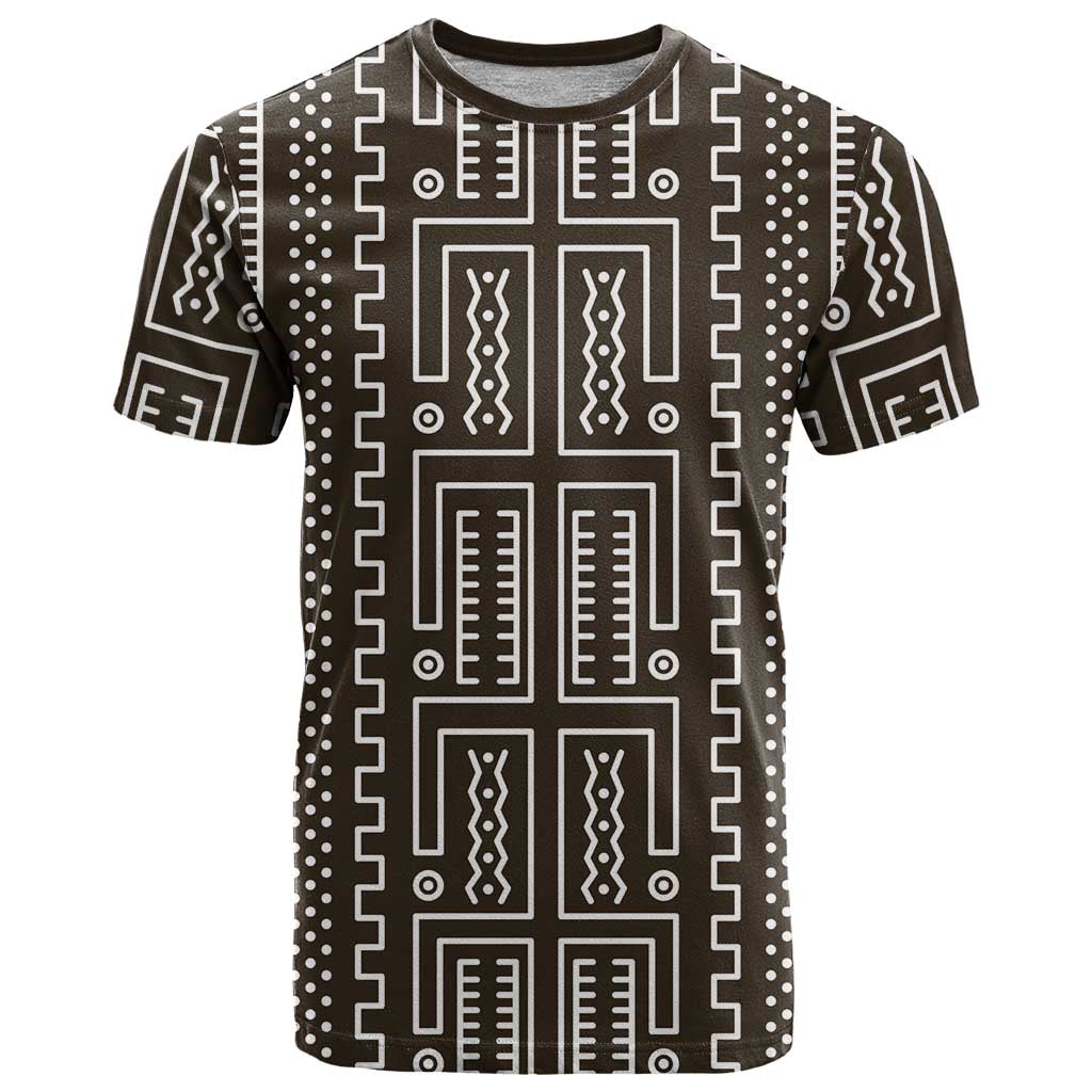 Mali Mud Cloth T Shirt Bogolanfini Pattern - Wonder Print Shop