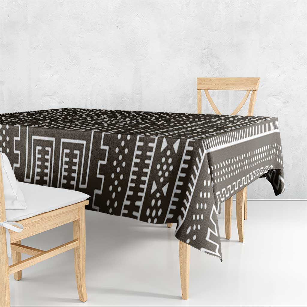 Mali Mud Cloth Tablecloth Bogolanfini Pattern - Wonder Print Shop
