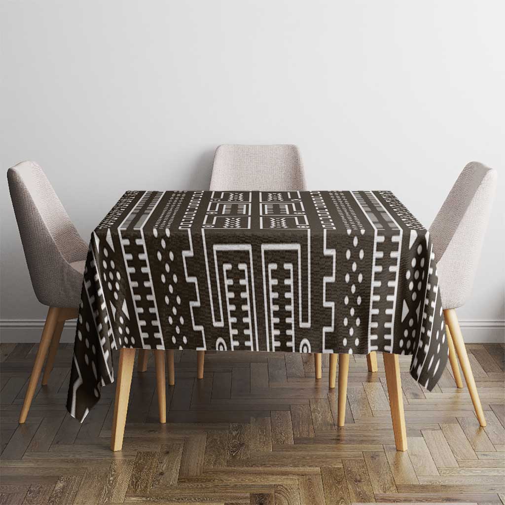 Mali Mud Cloth Tablecloth Bogolanfini Pattern - Wonder Print Shop