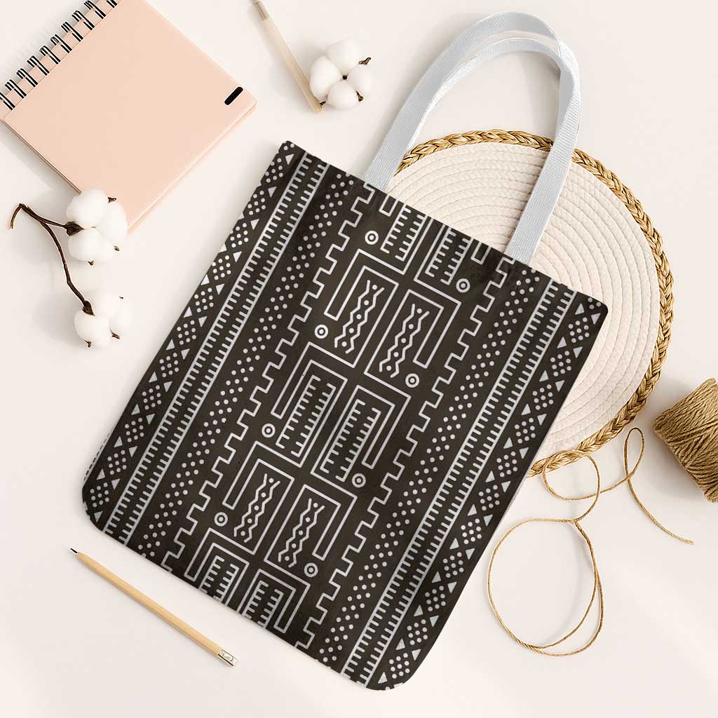 Mali Mud Cloth Tote Bag Bogolanfini Pattern - Wonder Print Shop
