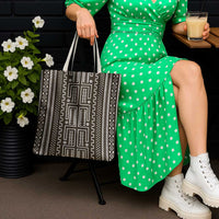 Mali Mud Cloth Tote Bag Bogolanfini Pattern - Wonder Print Shop