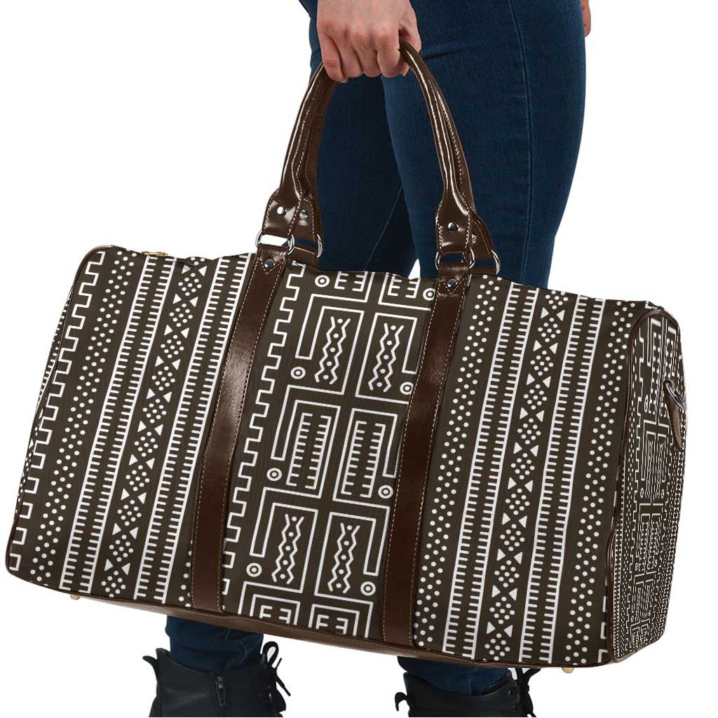 Mali Mud Cloth Travel Bag Bogolanfini Pattern - Wonder Print Shop
