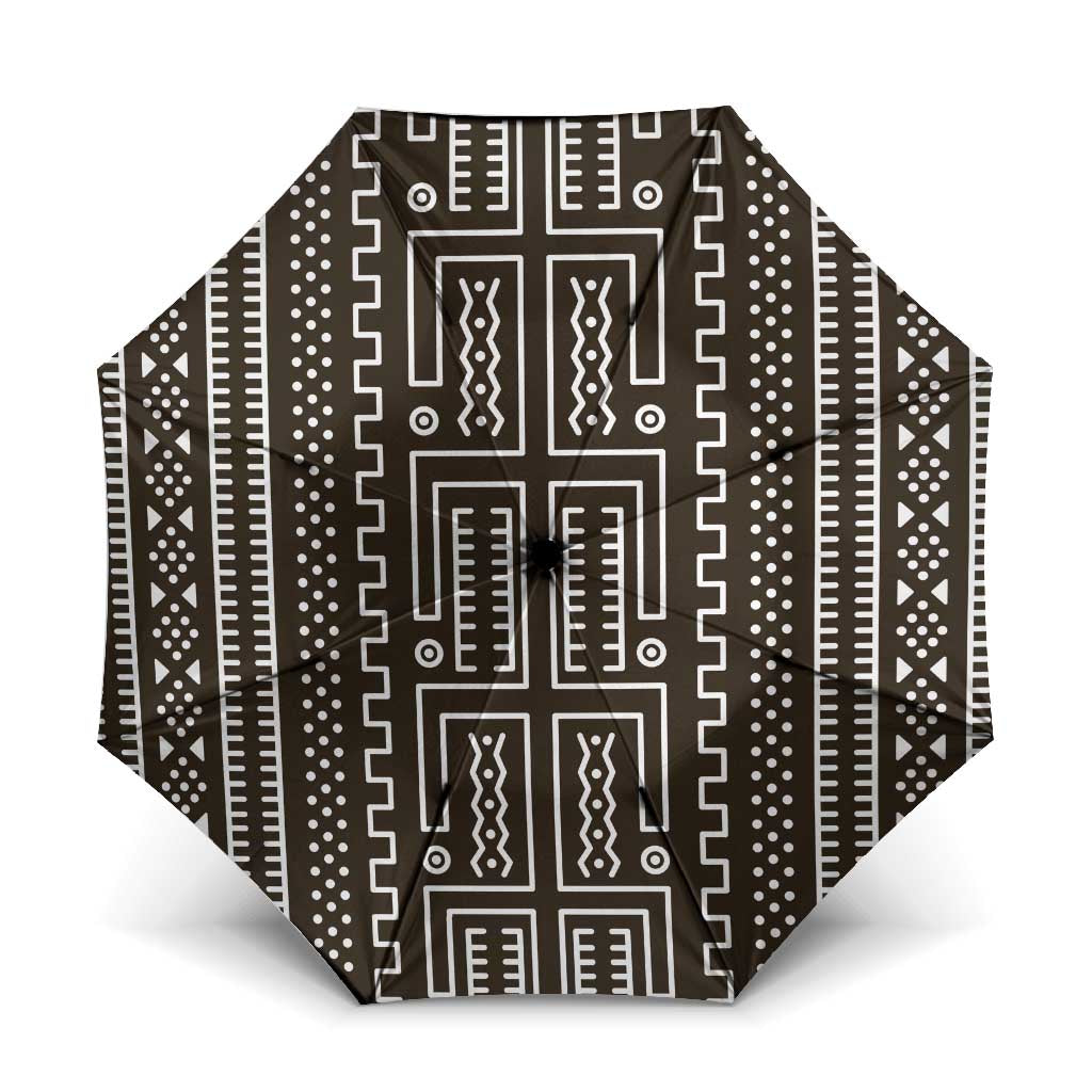 Mali Mud Cloth Umbrella Bogolanfini Pattern - Wonder Print Shop