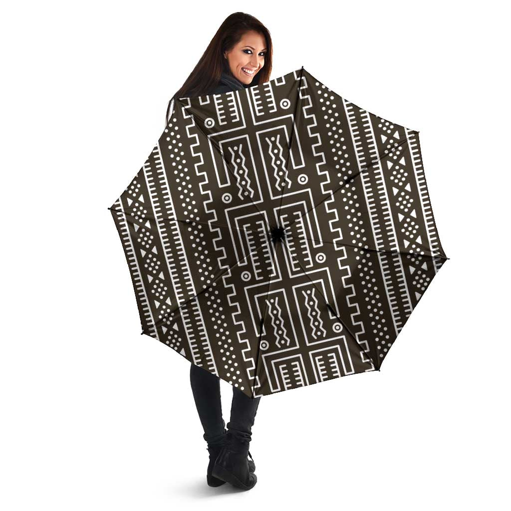 Mali Mud Cloth Umbrella Bogolanfini Pattern - Wonder Print Shop