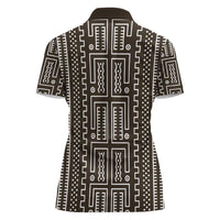Mali Mud Cloth Women Polo Shirt Bogolanfini Pattern - Wonder Print Shop