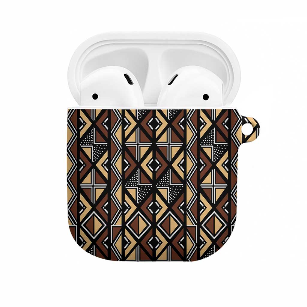 Mali Mud Cloth Legacy Pattern AirPods Case Ethnic Geometry Style - Wonder Print Shop
