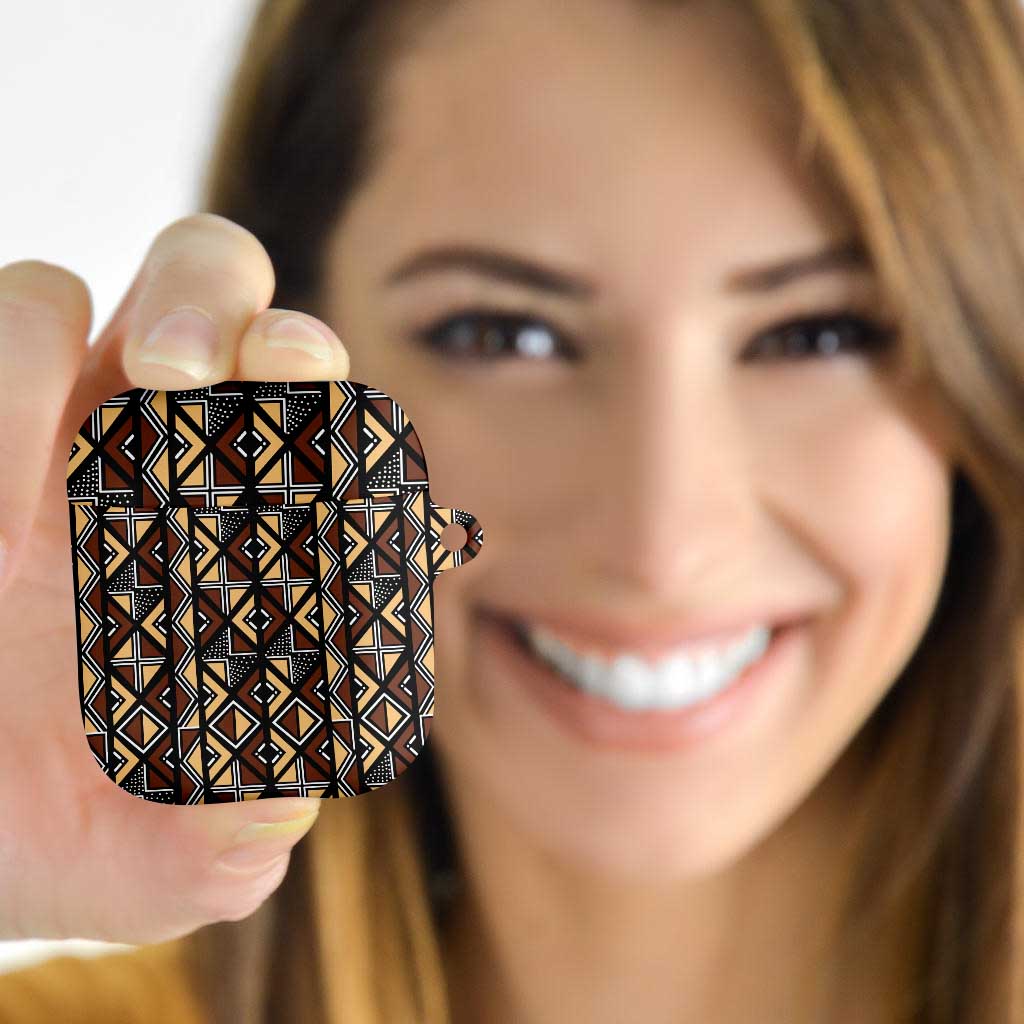 Mali Mud Cloth Legacy Pattern AirPods Case Ethnic Geometry Style - Wonder Print Shop