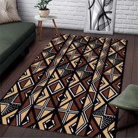 Mali Mud Cloth Legacy Pattern Area Rug Ethnic Geometry Style - Wonder Print Shop
