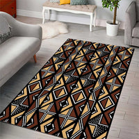 Mali Mud Cloth Legacy Pattern Area Rug Ethnic Geometry Style - Wonder Print Shop