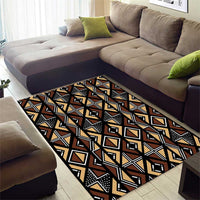 Mali Mud Cloth Legacy Pattern Area Rug Ethnic Geometry Style - Wonder Print Shop