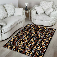 Mali Mud Cloth Legacy Pattern Area Rug Ethnic Geometry Style - Wonder Print Shop