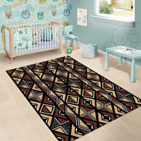 Mali Mud Cloth Legacy Pattern Area Rug Ethnic Geometry Style - Wonder Print Shop