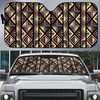 Mali Mud Cloth Legacy Pattern Auto Sun Shade Ethnic Geometry Style - Wonder Print Shop