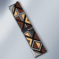 Mali Mud Cloth Legacy Pattern Auto Sun Shade Ethnic Geometry Style - Wonder Print Shop