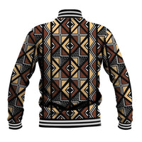 Mali Mud Cloth Legacy Pattern Baseball Jacket Ethnic Geometry Style - Wonder Print Shop